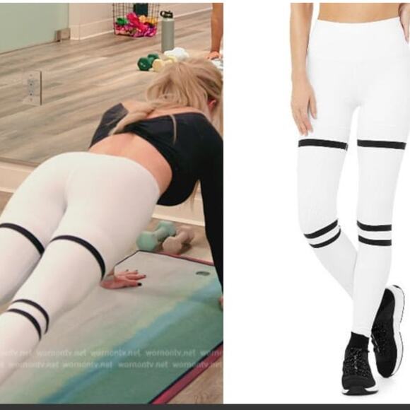 Alo High Waist Legit Black and White Leggings - Picture 2 of 4